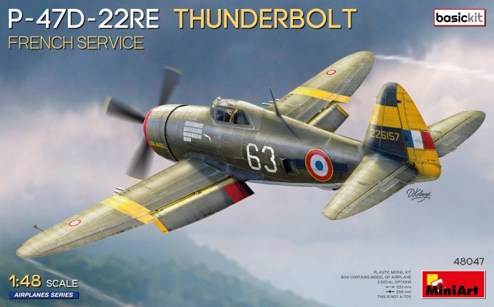 MiniArt 1/48 P-47D-22RE Thunderbolt French Service | basickit (48047)