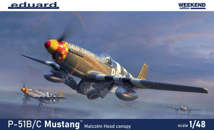 Eduard 1/48 Weekend Ed. North American P-51B/C Mustang (Malcolm Hood Canopy) (84214)