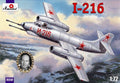 Amodel 1/72 Alekseyev I-216 (72237) — New — Aircraft, Experimental Aircraft, Jet Fighter
