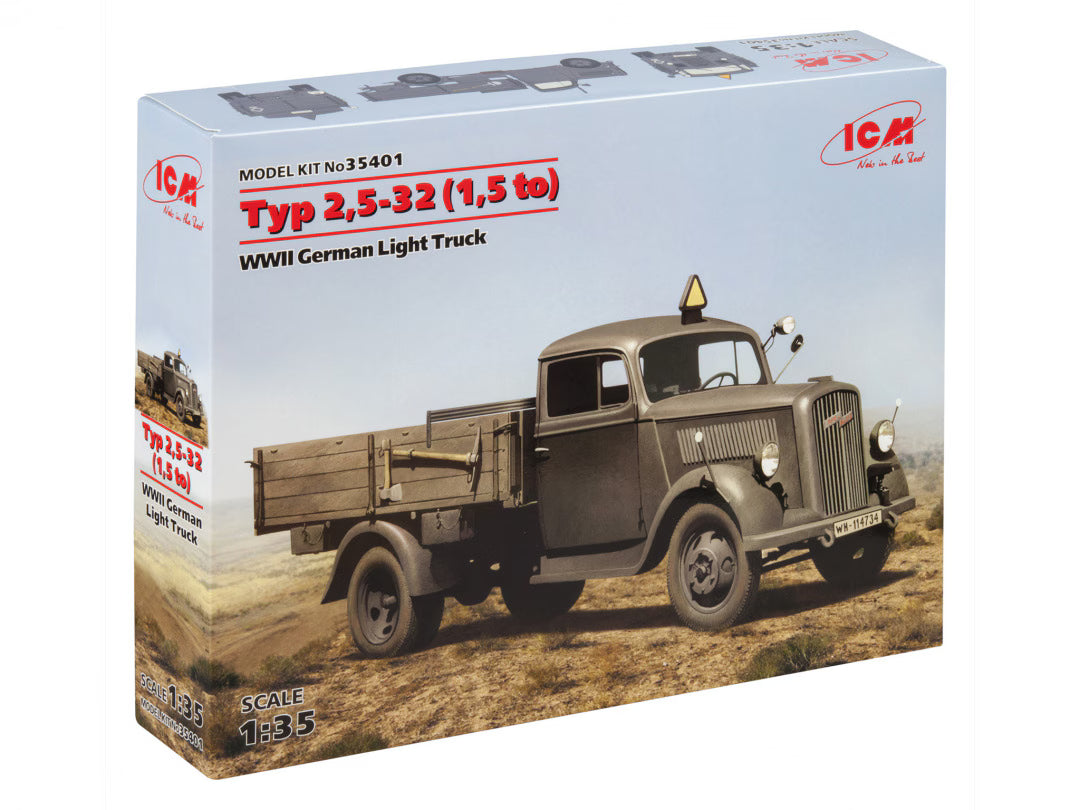 ICM 35401 1/35 Typ 2,5 -32 (1,5 To), Allemand WWII Lumière Camion 4823044402892 ICM 35401 1/35 Typ 2,5 -32 (1,5 To), Allemand WWII Lumière Camion 4823044402892