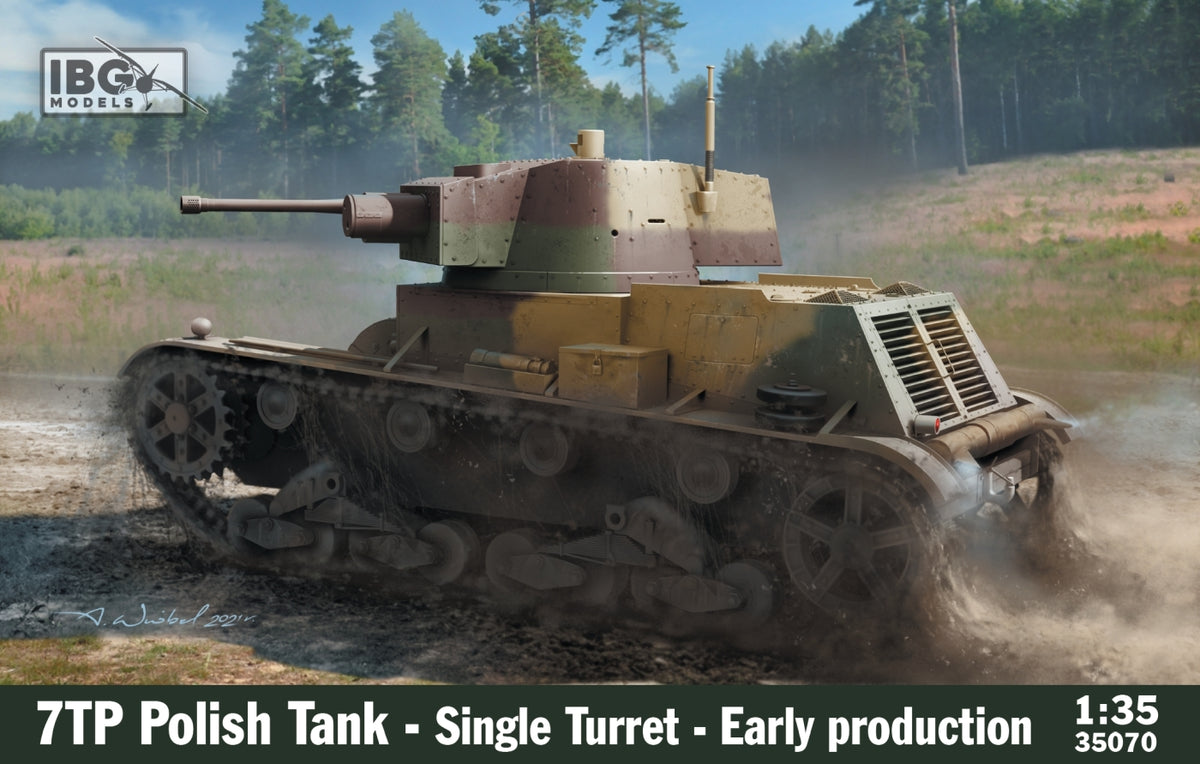 IBG 1/35 7TP Polish Tank - Single Turret - Early Production (35070) — New — Military, Military Vehicles