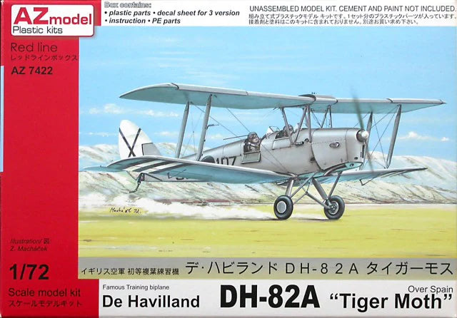 AZmodel 1/72 De Havilland DH 82 "Tiger Moth" Over Spain (AZ 7422)