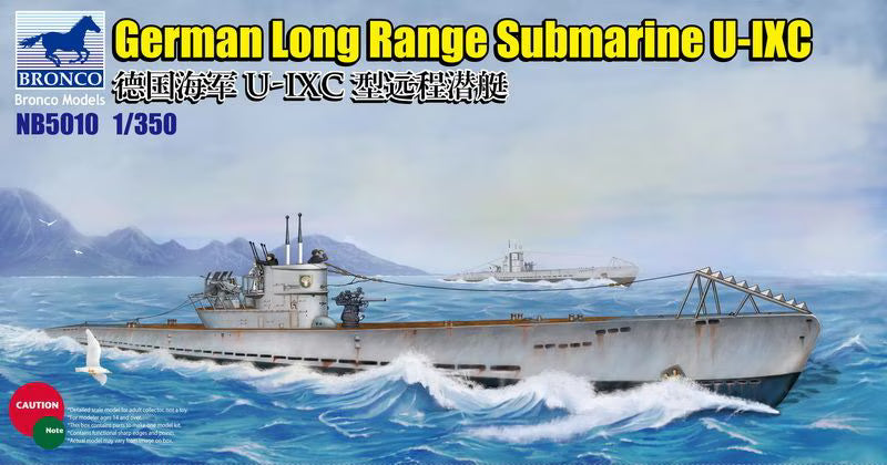 Bronco Models 1/350 German Long Range Submarine Type U-IXC (NB5010)