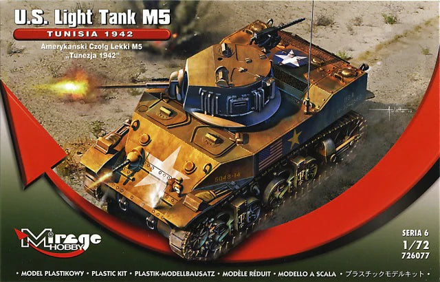 Mirage Hobby 1/72 U.S. Light Tank M5 Tunisia 1942 (726077)