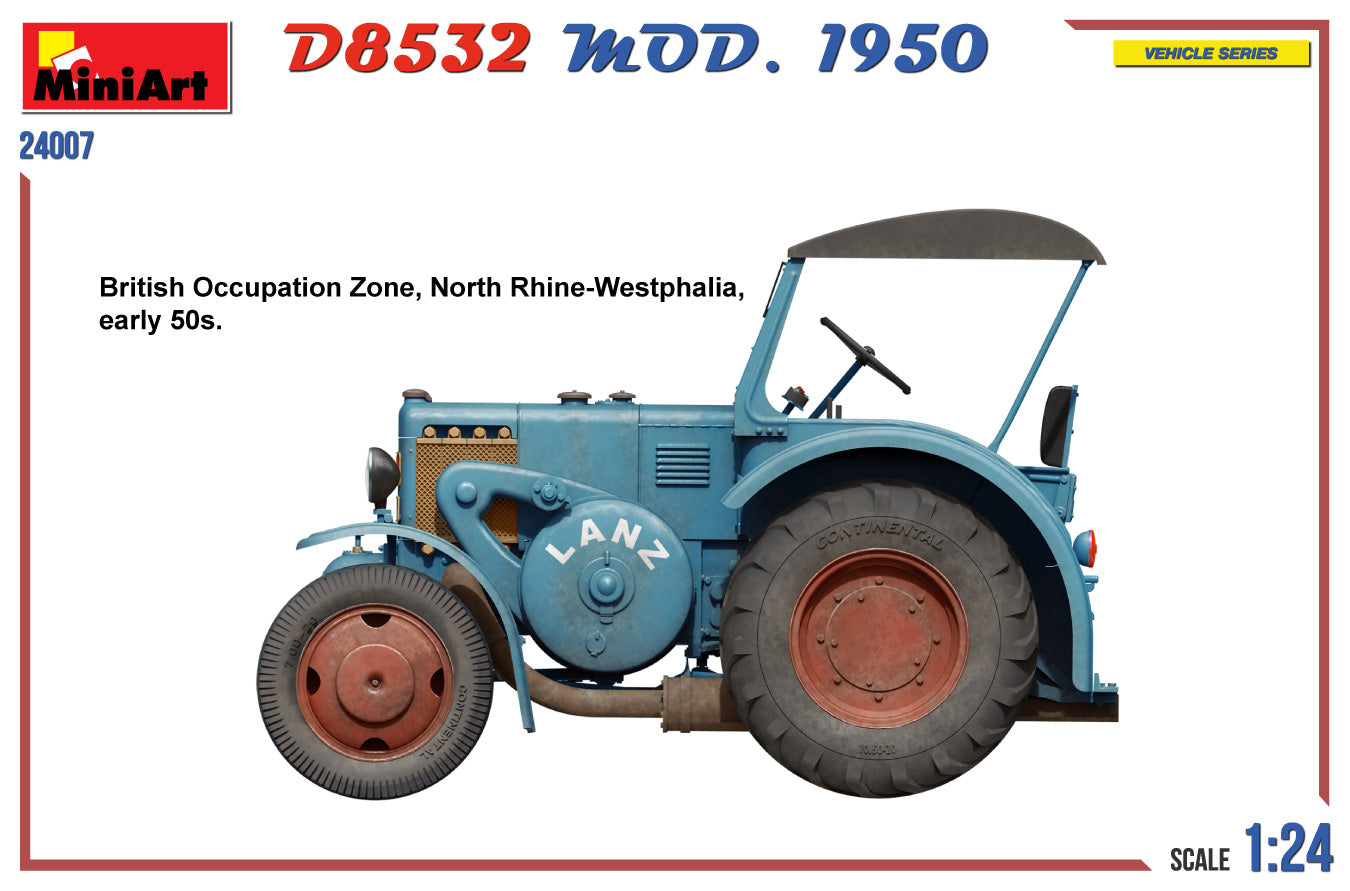 MiniArt 1/24 D8532 MOD. 1950 German Traffic Tractor (24007)
