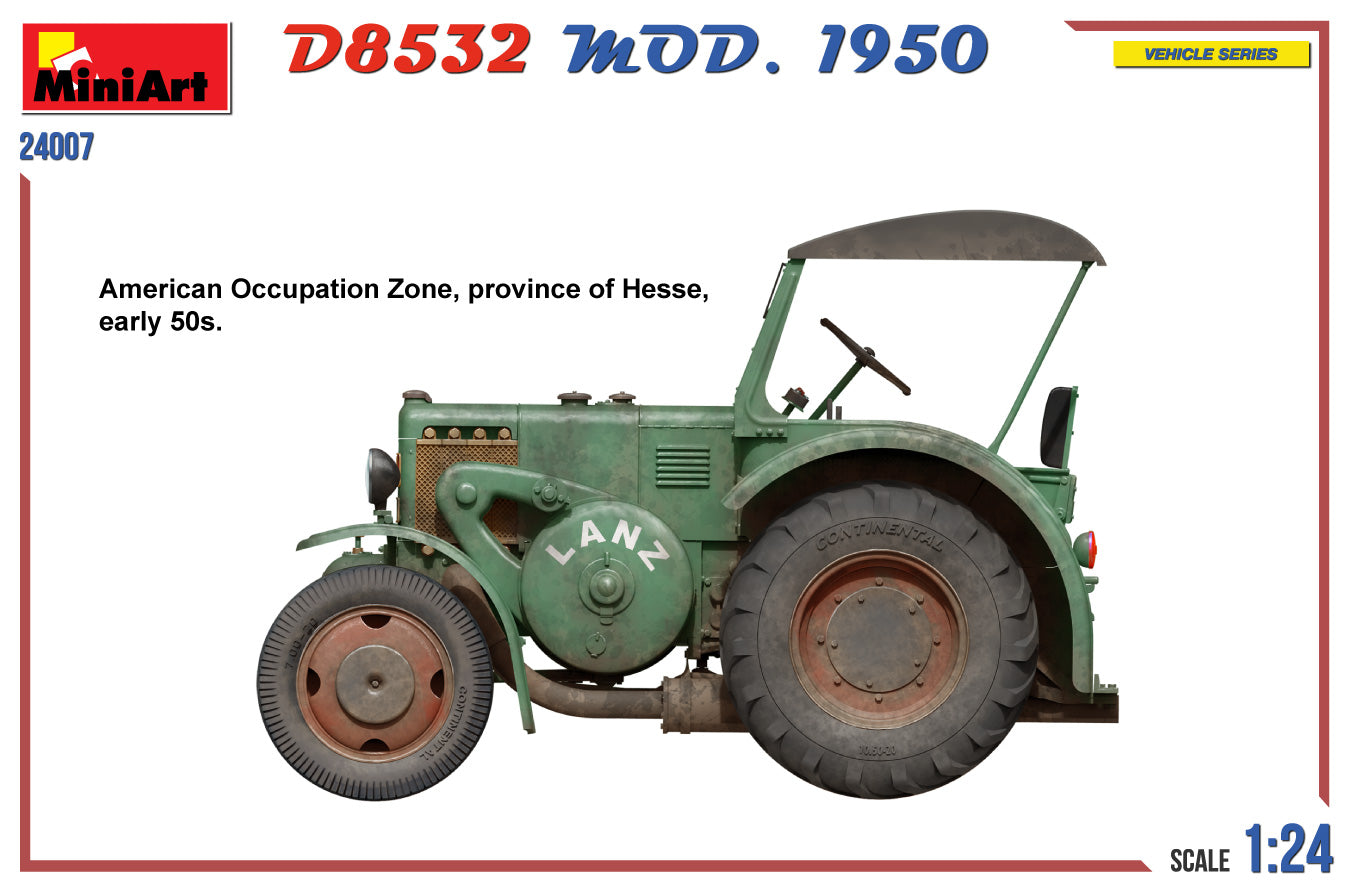 MiniArt 1/24 D8532 MOD. 1950 German Traffic Tractor (24007)