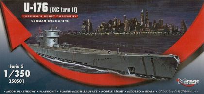 Mirage Hobby 1/350 German Submarine U-176 - Type IX C Turm II (350501)