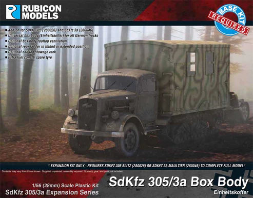 Rubicon Models 1/56 Sdkfz 305/3A Expansion - Box Body (280047)