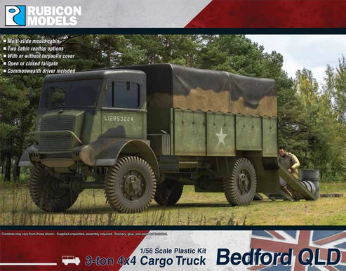 Rubicon Models 1/56 3-ton 4x4 Cargo Truck Bedford QLD (280106)