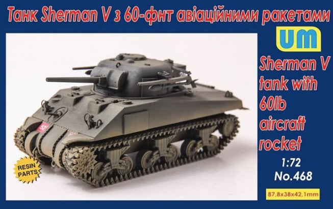 UM 1/72 M7 Sherman V tank with 60lb Aircraft Rocket (468)