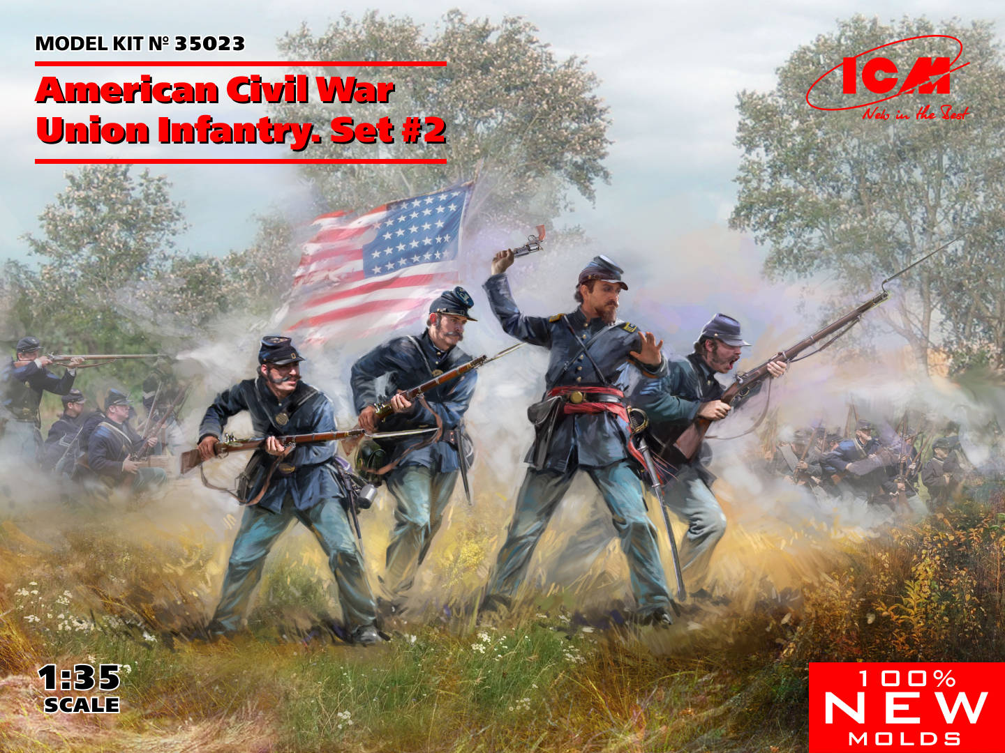 ICM 1/35 American Civil War, Union Infantry. Set #2 (35023)