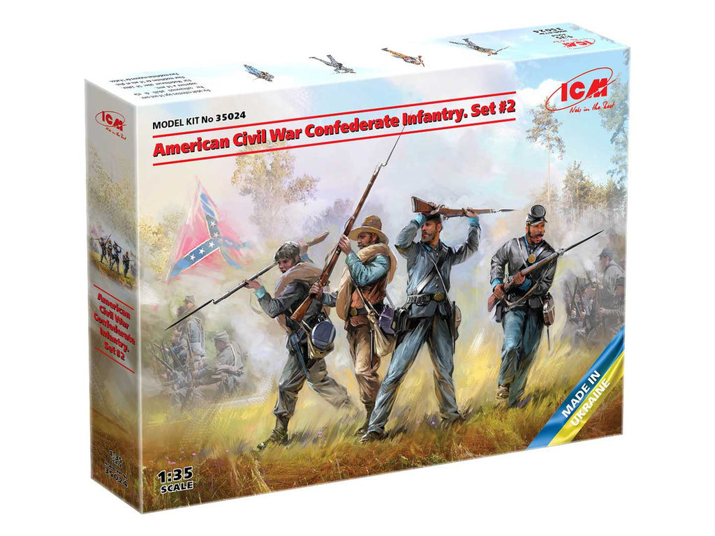 ICM 1/35 American Civil War Confederate Infantry Set #2 (35024)