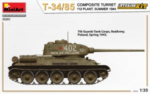MiniArt 1/35 T-34/85 Composite Turret 112 Plant. Summer 1944 INTERIOR KIT (35301)