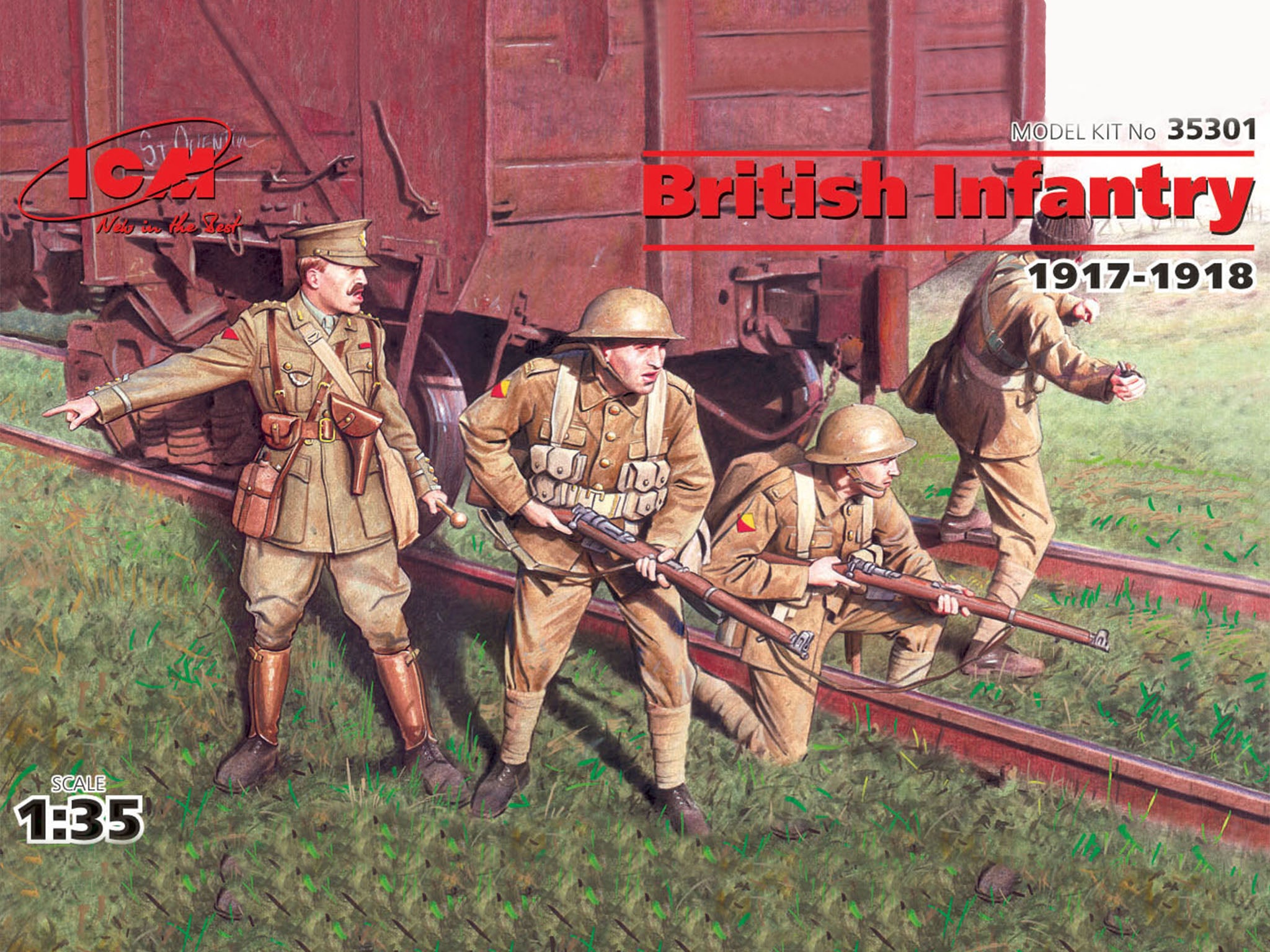 ICM 1/35 WWI British Infantry (1917-1918) (35301)
