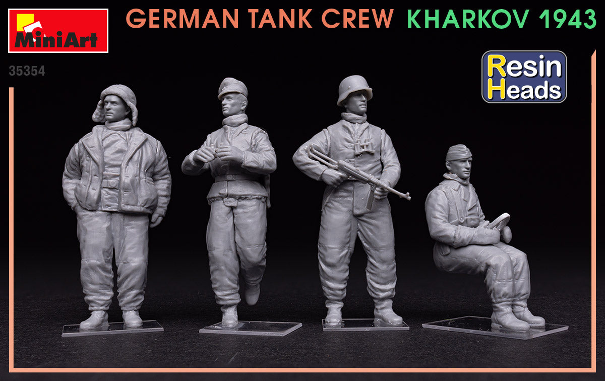 MiniArt 1/35 German Tank Crew Kharkov 1943 (Resin Heads) (35354)
