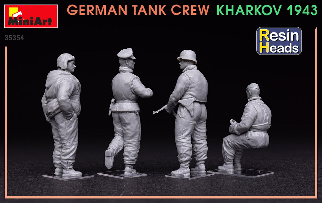 MiniArt 1/35 German Tank Crew Kharkov 1943 (Resin Heads) (35354)