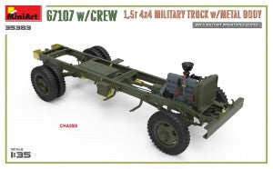 MiniArt 1/35 G7107 1½-ton 4X4 Cargo Truck w/Metal Body, w/Crew (35383)