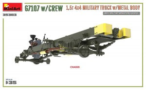 MiniArt 1/35 G7107 1½-ton 4X4 Cargo Truck w/Metal Body, w/Crew (35383)