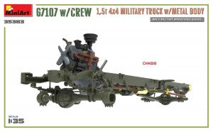 MiniArt 1/35 G7107 1½-ton 4X4 Cargo Truck w/Metal Body, w/Crew (35383)