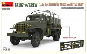 MiniArt 1/35 G7107 1½-ton 4X4 Cargo Truck w/Metal Body, w/Crew (35383)