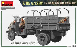MiniArt 1/35 G7107 1½-ton 4X4 Cargo Truck w/Metal Body, w/Crew (35383)
