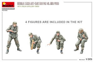 MiniArt 1/35 German 7.5cm Anti-Tank Gun PAK 40, Mid. Prod. with field artillery crew (35400)