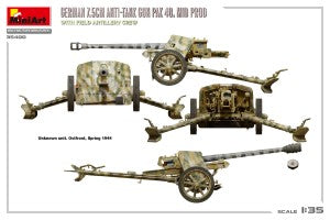 MiniArt 1/35 German 7.5cm Anti-Tank Gun PAK 40, Mid. Prod. with field artillery crew (35400)