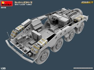 MiniArt 1/35 Sd.Kfz.234/2 with "Luchs" Turret Interior kit (35416)