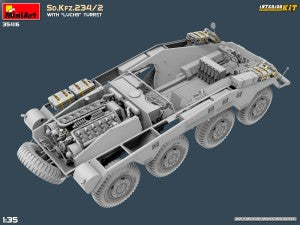 MiniArt 1/35 Sd.Kfz.234/2 with "Luchs" Turret Interior kit (35416)