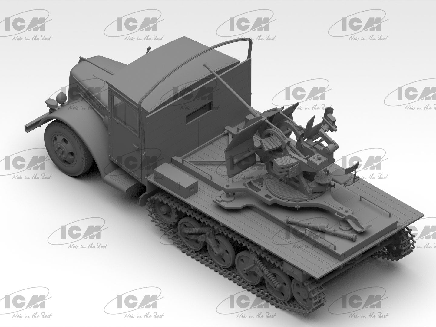 ICM 1/35 Sd.Kfz.3b with Flak 38 Truppenluftschutzwagen (35455)