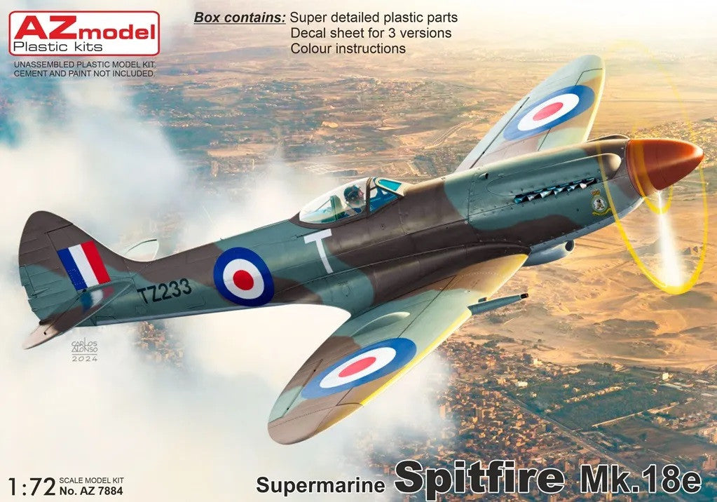 AZmodel 1/72 Supermarine Spitfire Mk.18e (AZ 7884) — New — Aircraft, Military