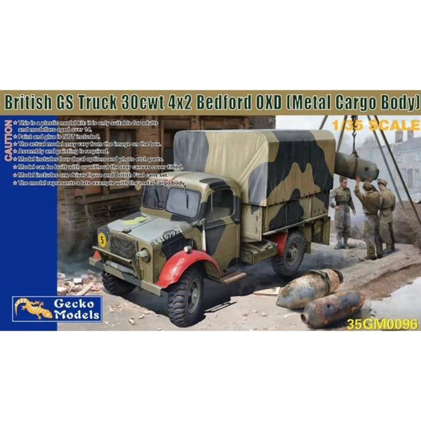 Gecko Models 1/35 British GS truck 30cwt 4x2 Bedford OXD (35GM0096)