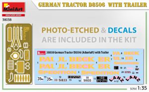 MiniArt 1/35 German Tractor D8506 with trailer (38038)