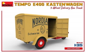 MiniArt 1/35 Tempo E400 Kastenwagen 3-Wheel Delivery Box Truck (38047)