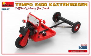 MiniArt 1/35 Tempo E400 Kastenwagen 3-Wheel Delivery Box Truck (38047)