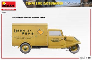 MiniArt 1/35 Tempo E400 Kastenwagen 3-Wheel Delivery Box Truck (38047)