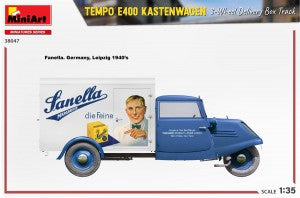 MiniArt 1/35 Tempo E400 Kastenwagen 3-Wheel Delivery Box Truck (38047)