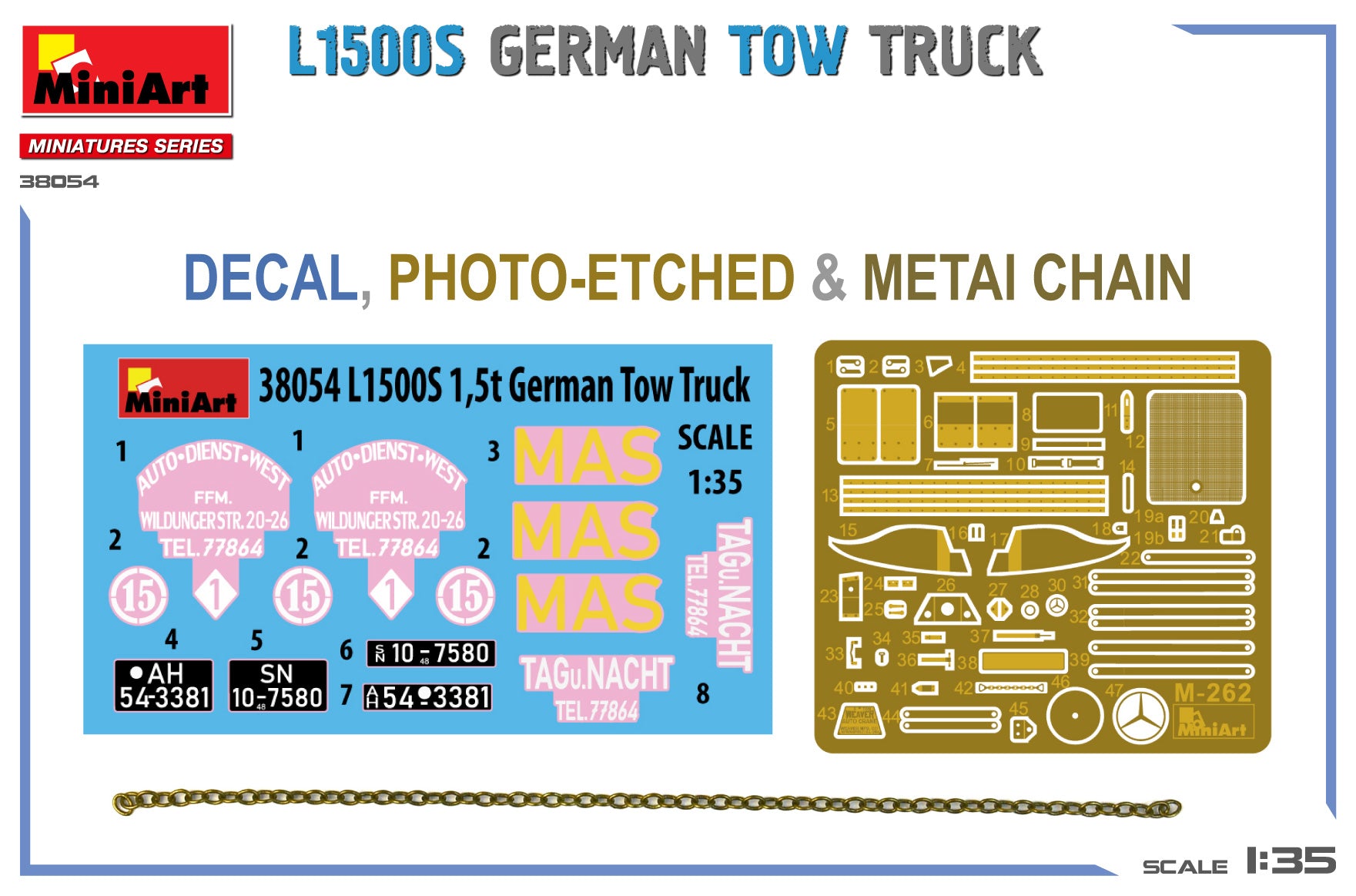 MiniArt 1/35 L1500S German Tow Truck Miniatures Series (38054)