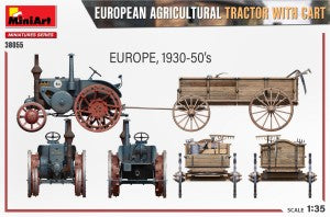 MiniArt 1/35 European Agricultural Tractor with Cart (38055)