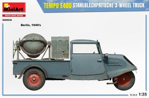 MiniArt 1/35 Tempo E 400 Stahlblechpritsche 3-Wheel Truck (38059)