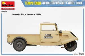 MiniArt 1/35 Tempo E 400 Stahlblechpritsche 3-Wheel Truck (38059)