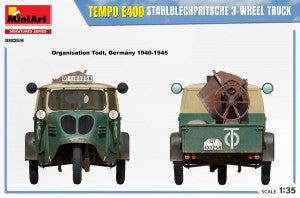 MiniArt 1/35 Tempo E 400 Stahlblechpritsche 3-Wheel Truck (38059)