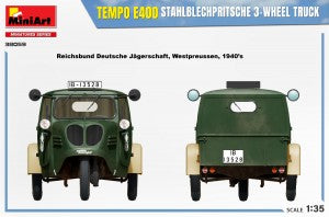 MiniArt 1/35 Tempo E 400 Stahlblechpritsche 3-Wheel Truck (38059)