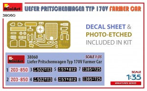 MiniArt 1/35 Liefer Pritschenwagen Typ 170V Farmer Car (38060)
