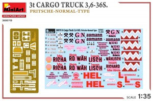 MiniArt 1/35 3t Cargo Truck 3,6-36S. Pritsche-Normal-Type (38079)