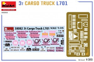 MiniArt 1/35 3t Cargo Truck L701 (38082)