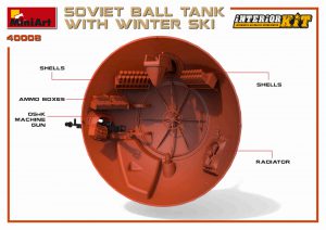 MiniArt 1/35 Soviet Ball Tank with Winter Ski Interior Kit (40008)