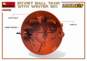 MiniArt 1/35 Soviet Ball Tank with Winter Ski Interior Kit (40008)