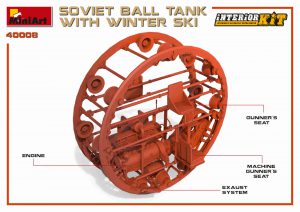 MiniArt 1/35 Soviet Ball Tank with Winter Ski Interior Kit (40008)