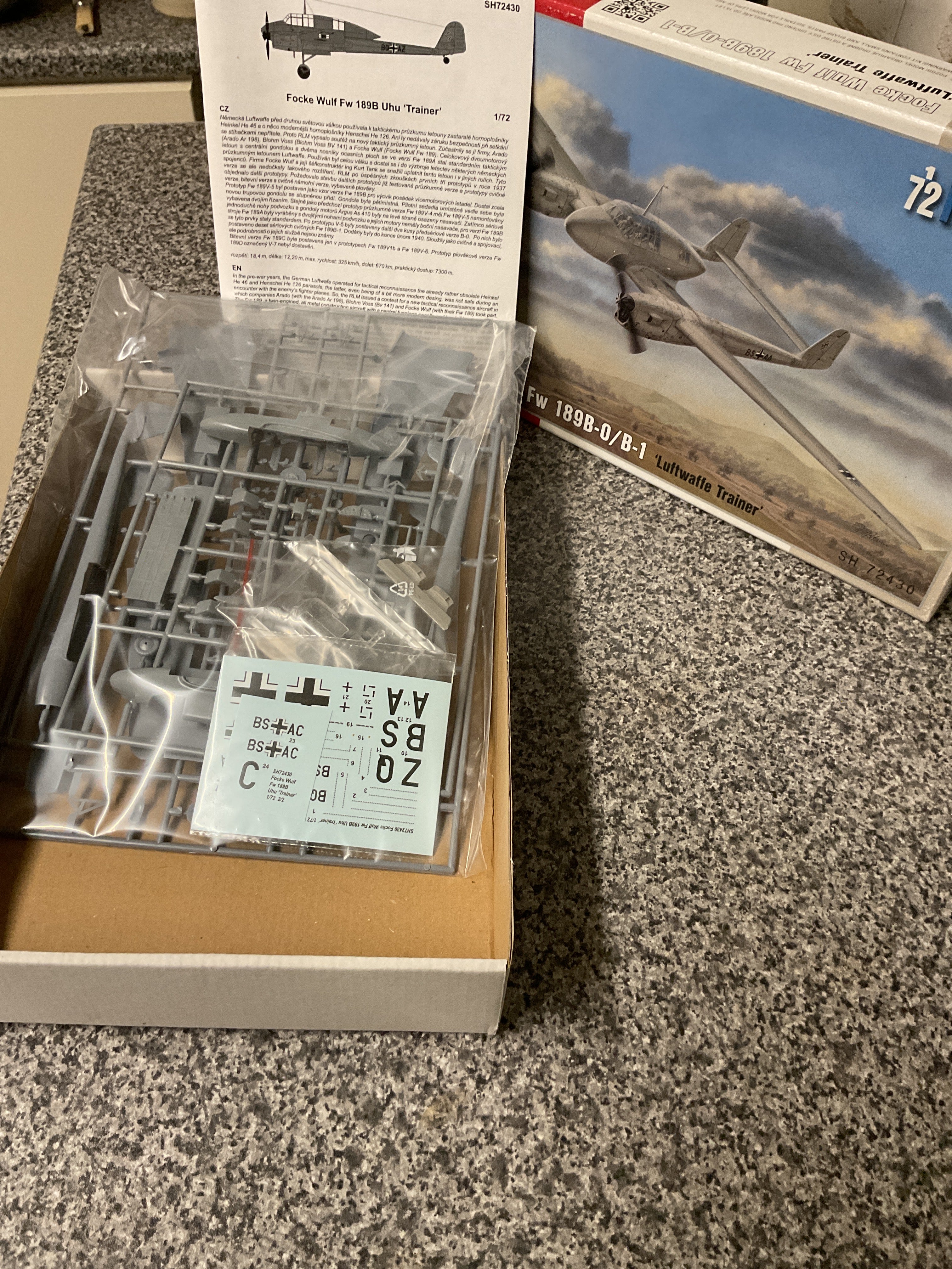 Special Hobby 1/72 Focke Wulf Fw 189B-0/B-1 'Luftwaffe Trainer' (SH 72430)